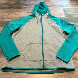 Gray and teal Nike sweatshirt